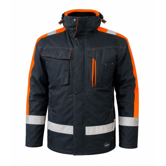 Kurtka rob. zimowa parka Glacier Black-HV Orange -zdjęcie numer 1