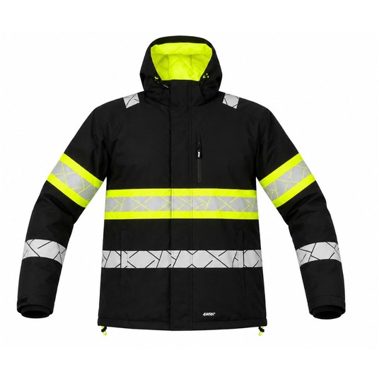 Kurtka zimowa TUNDRA Black-HV Yellow -zdjęcie numer 1