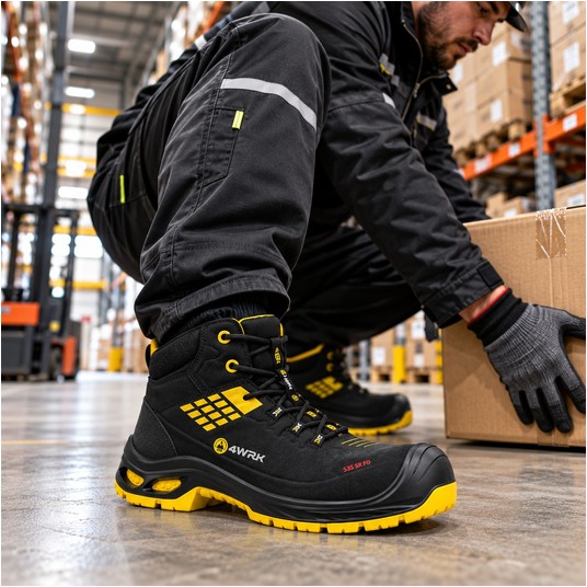 Trzewik rob. 4WRK POLLUX S3S ESD black-yellow -zdjęcie numer 3