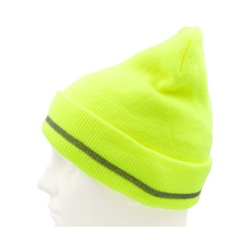 Czapka zimowa OLAF YS DS-002 z odblaskiem Yellow