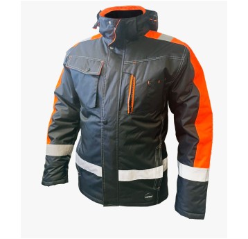 Kurtka rob. zimowa parka Glacier Black-HV Orange