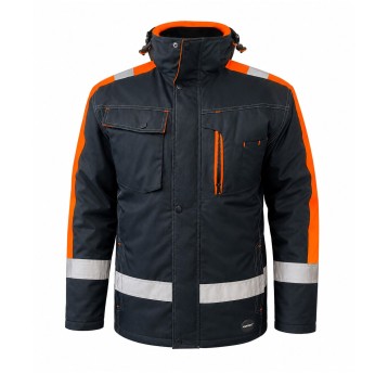 Kurtka rob. zimowa parka Glacier Black-HV Orange
