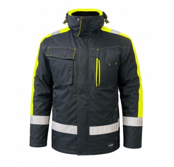 Kurtka rob. zimowa parka Glacier Black-HV Yellow