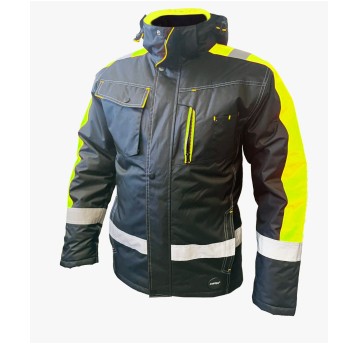 Kurtka rob. zimowa parka Glacier Black-HV Yellow