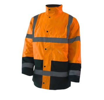 Kurtka rob. zimowa parka YUKON navy-HV orange