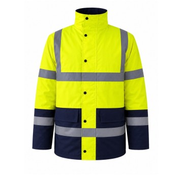 Kurtka rob. zimowa parka YUKON navy-HV yellow