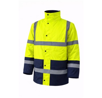 Kurtka rob. zimowa parka YUKON navy-HV yellow