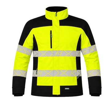 Kurtka softshell YAMAL black/HVyellow