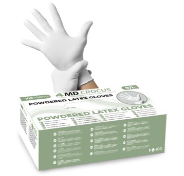 Rękawice lateksowe diagn. 4MD CROCUS White