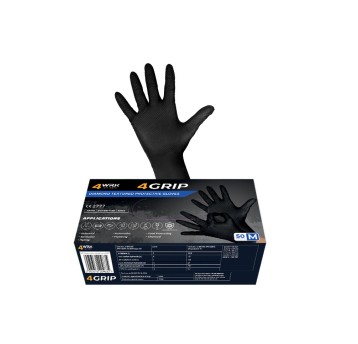 Rękawice nitrylowe 4GRIP Black