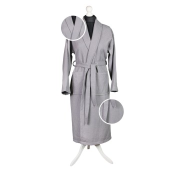 Szlafrok cotton waffle j.szary 901, 290gsm