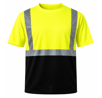 T-shirt odblask. METIS LB-TS09 HV Yellow-black