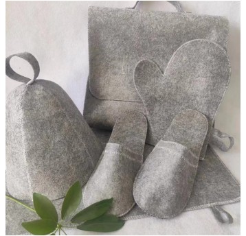 Zestaw SAUNA POLY, szary, poliester